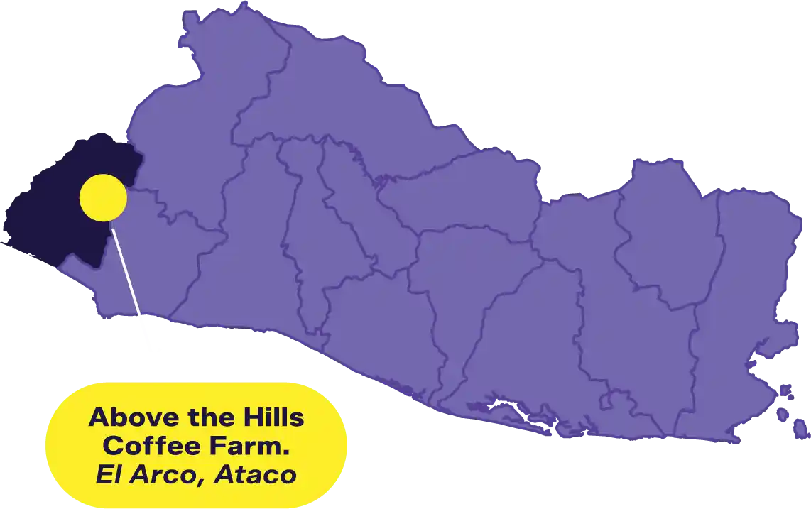 Map of coffee farm location